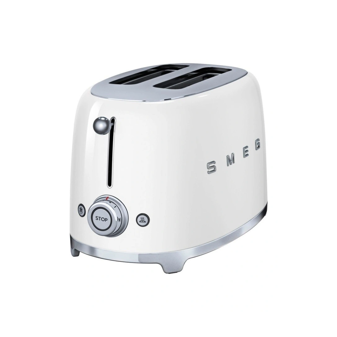 Smeg 50's Style 2 Slice Toaster White TSF01WHAU