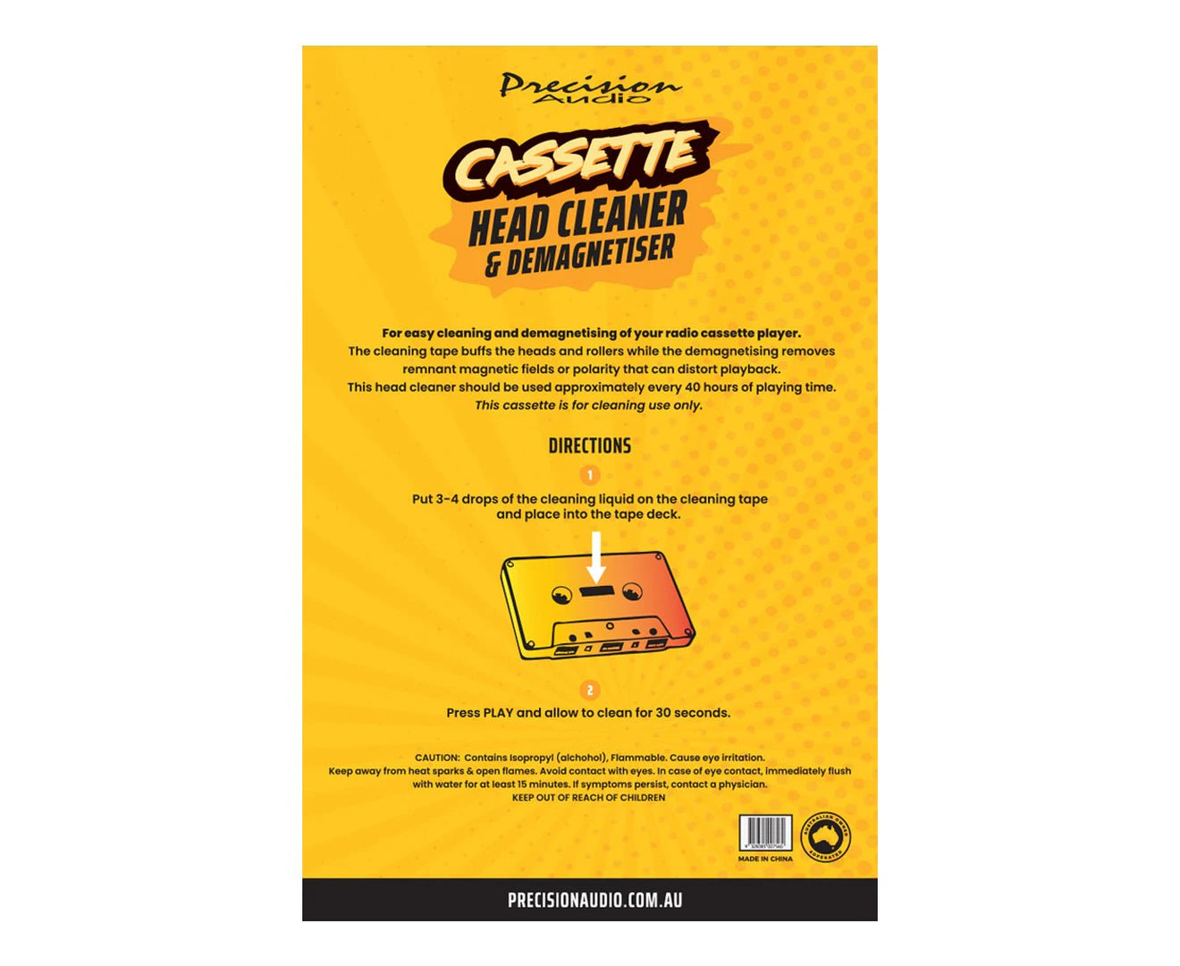 Cassette Head Cleaner & Demagnitiser