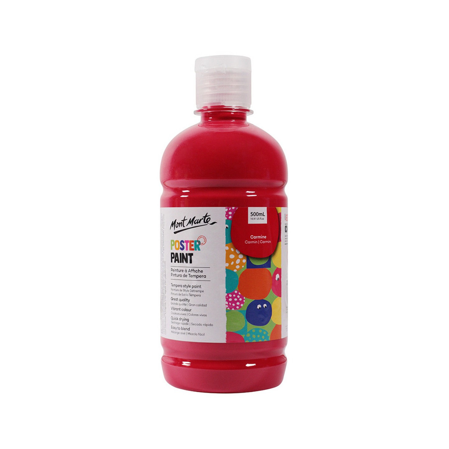 Mont Marte Kids - Poster Paint 500ml - Carmine Red