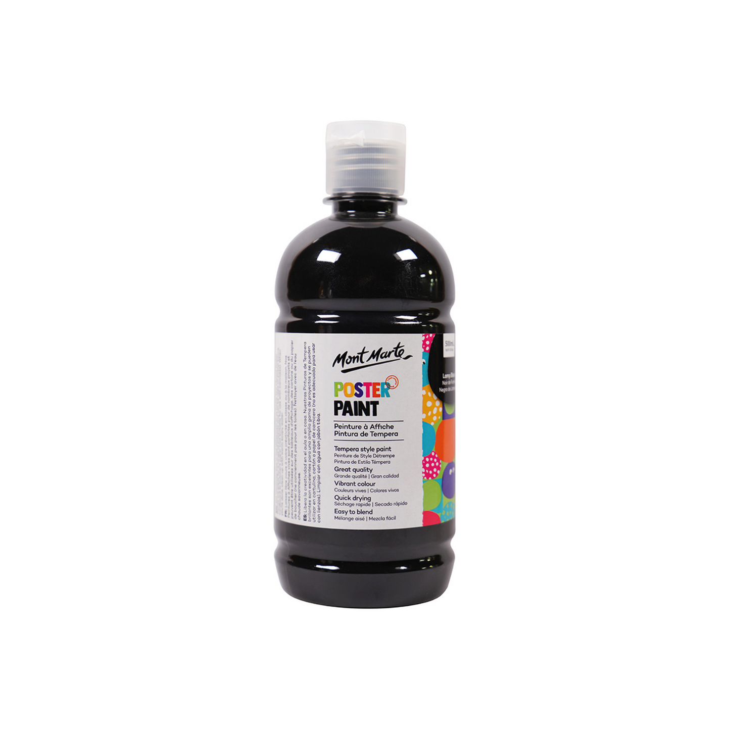 Mont Marte Kids - Poster Paint 500ml - Lamp Black