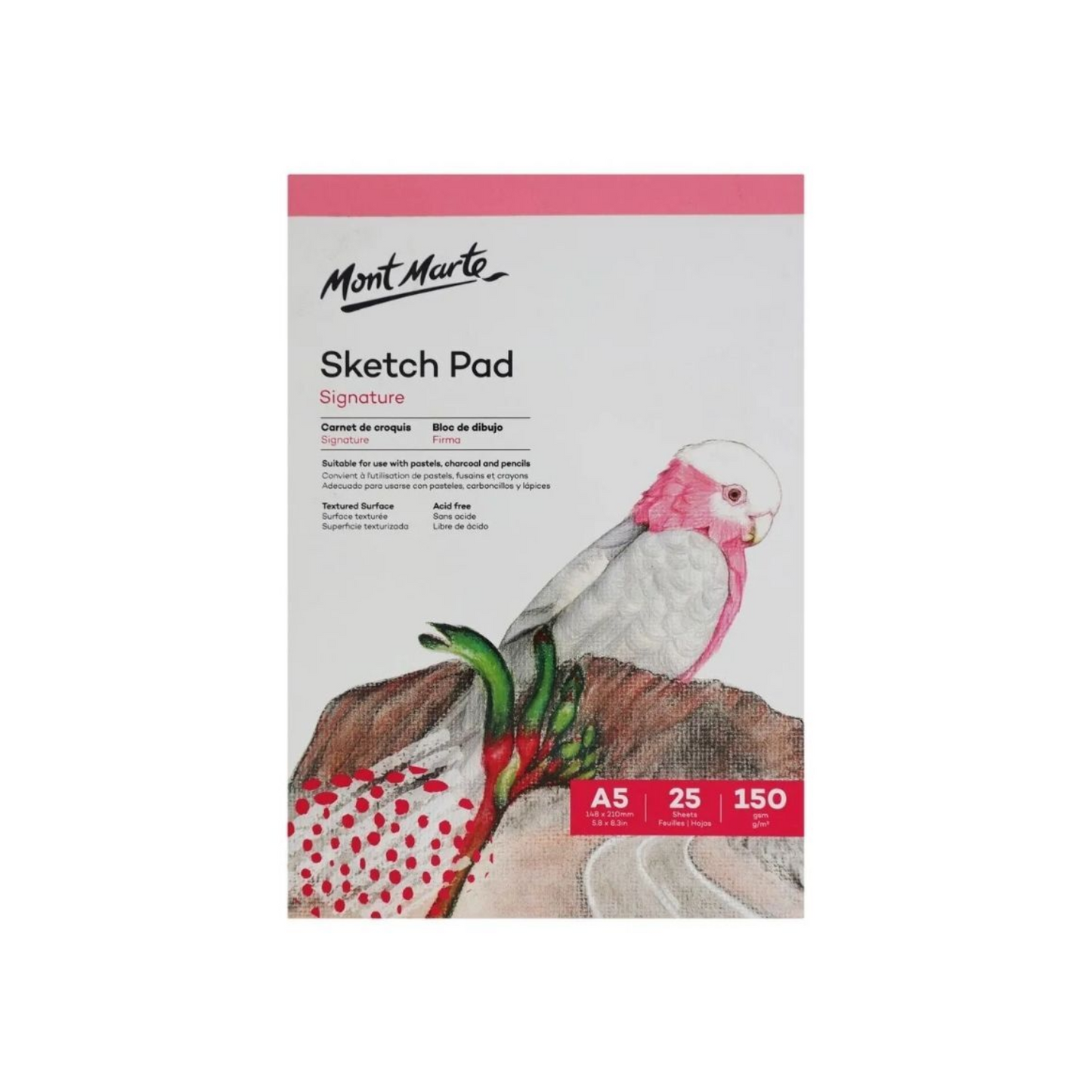 Mont Marte Sketch Pad White Paper A4 150gsm 25 Sheet