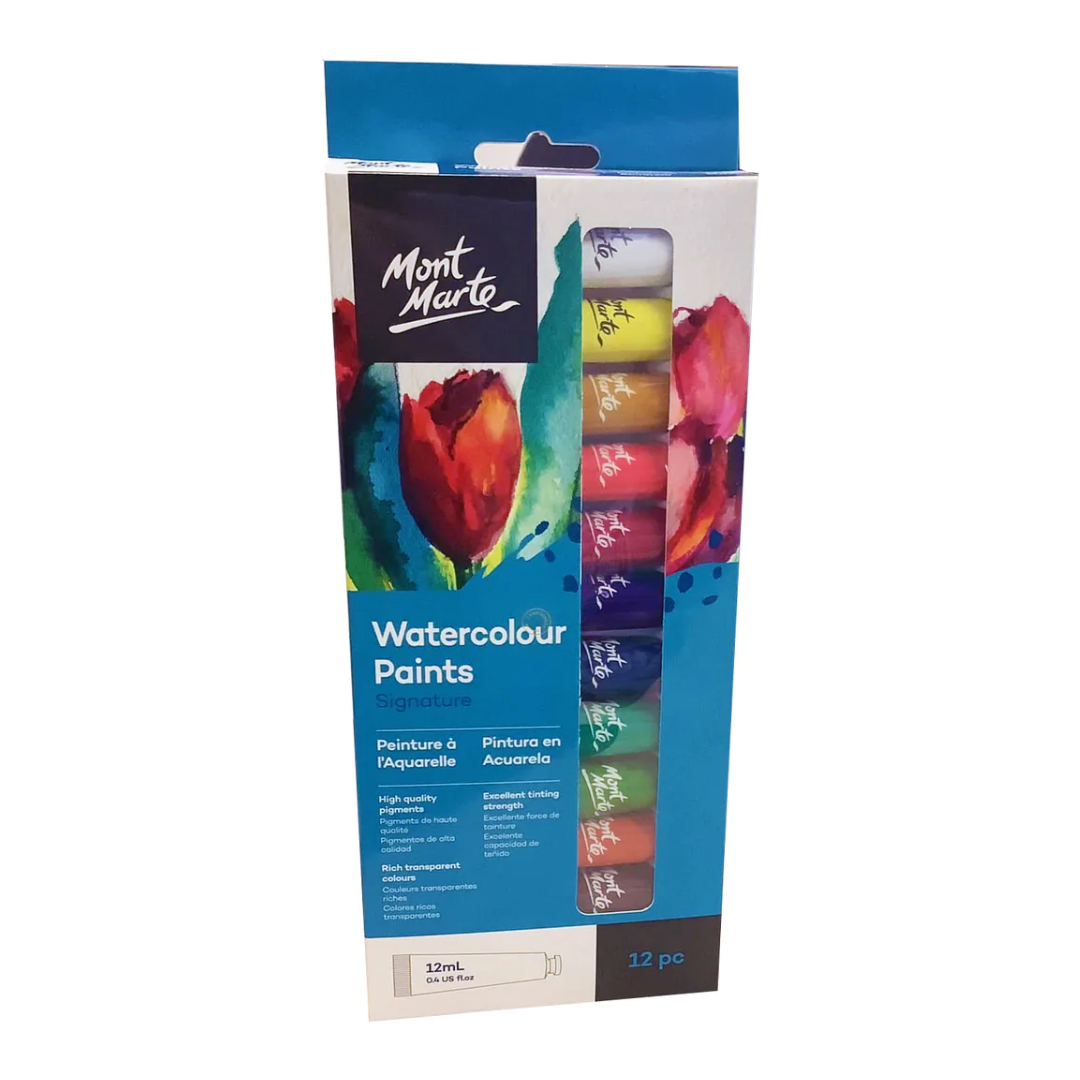 Mont Marte Watercolour Paint Set 12 x 12ml