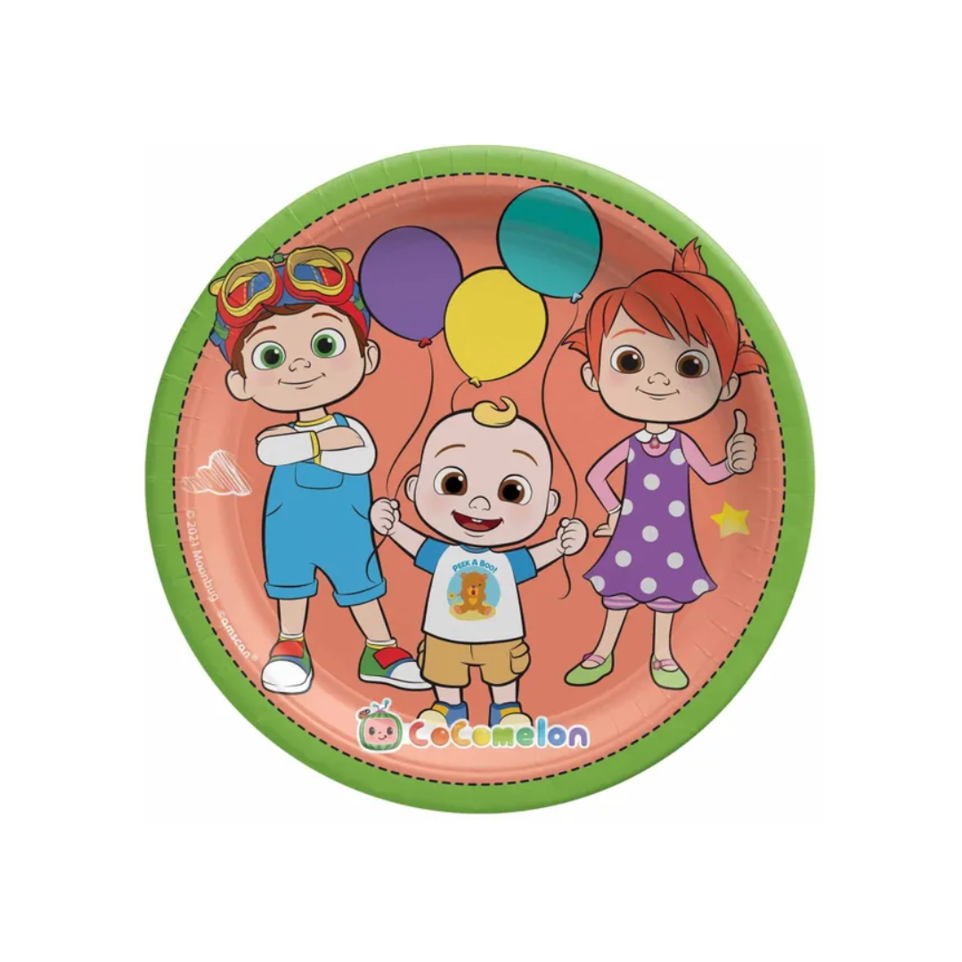 Cocomelon Paper Plates 17cm 8pk
