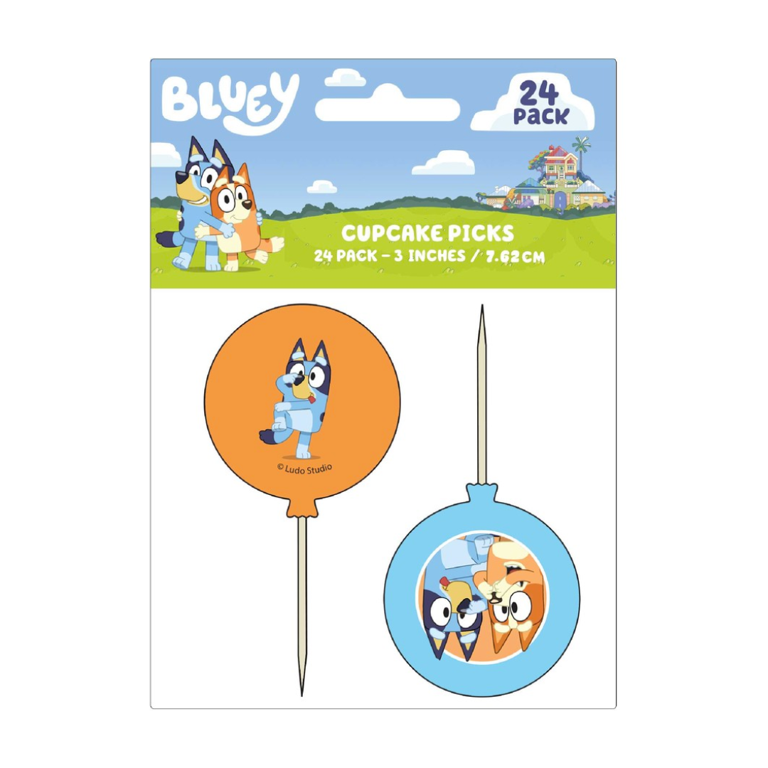 Bluey Cupcake Picks 24 Pack