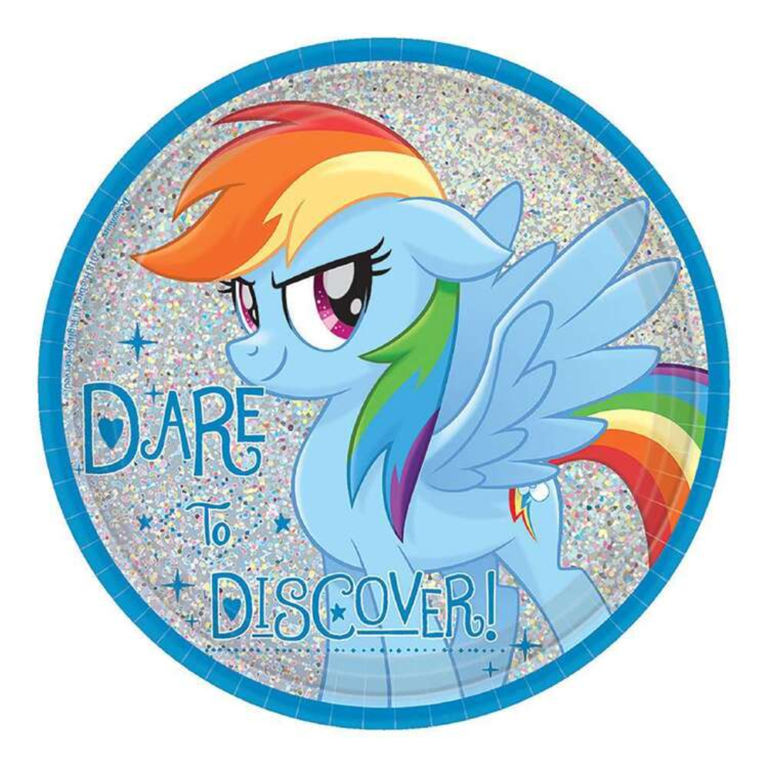 My Little Pony Friendship Adventures Plates 7" 8 Pack