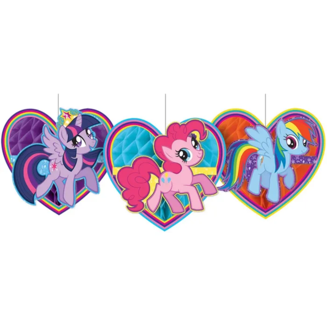 My Little Pony Honeycomb Hanging Decorations 3Pk
