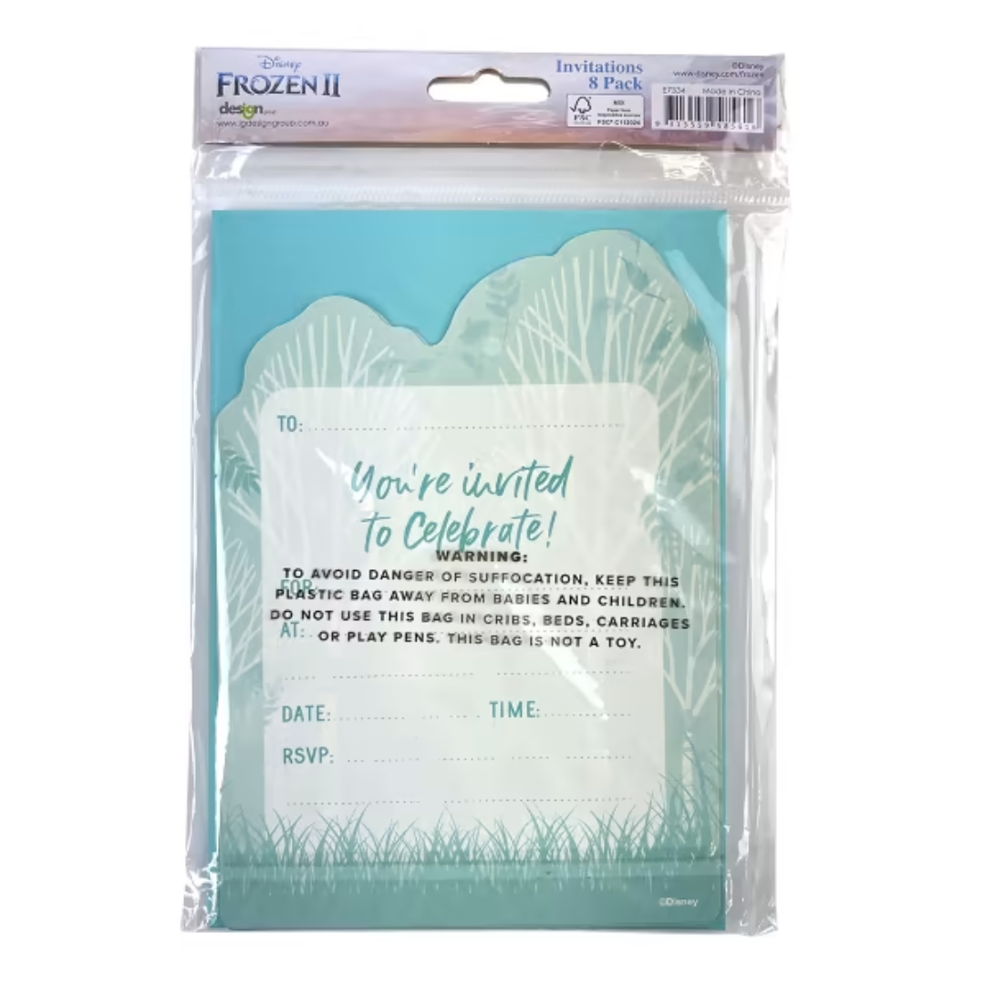 Disney Frozen II Invitations 8 Pack