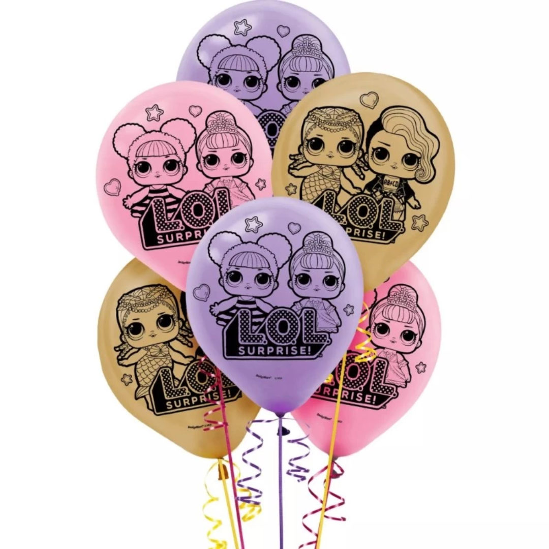 LOL Surprise 12" Latex Balloons 6 Pack
