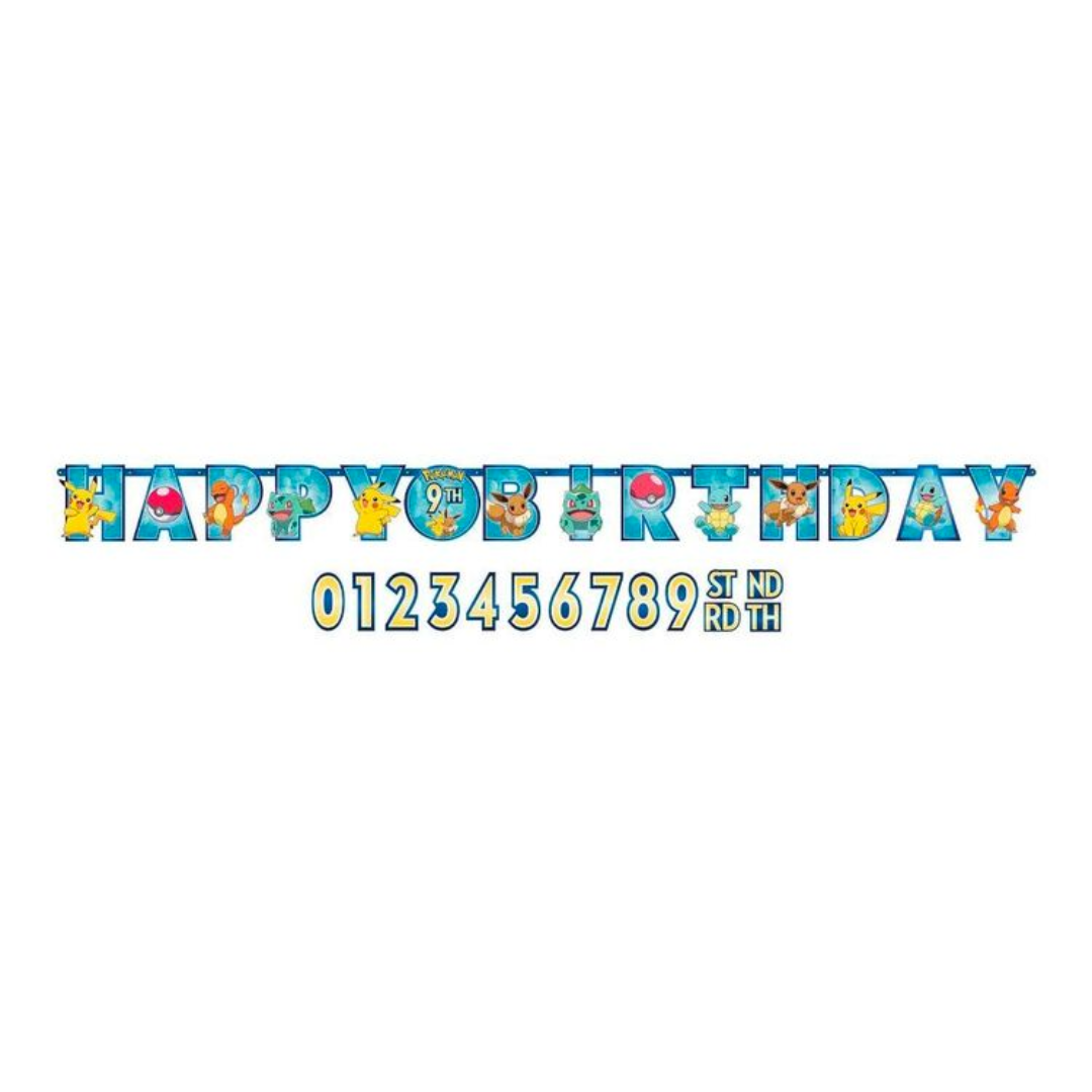 Pokemon Jumbo Add An Age Banner Blue, Red & Yellow 3.2 m