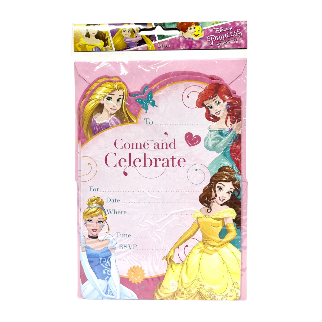 Disney Princess Party Invitations 16pk