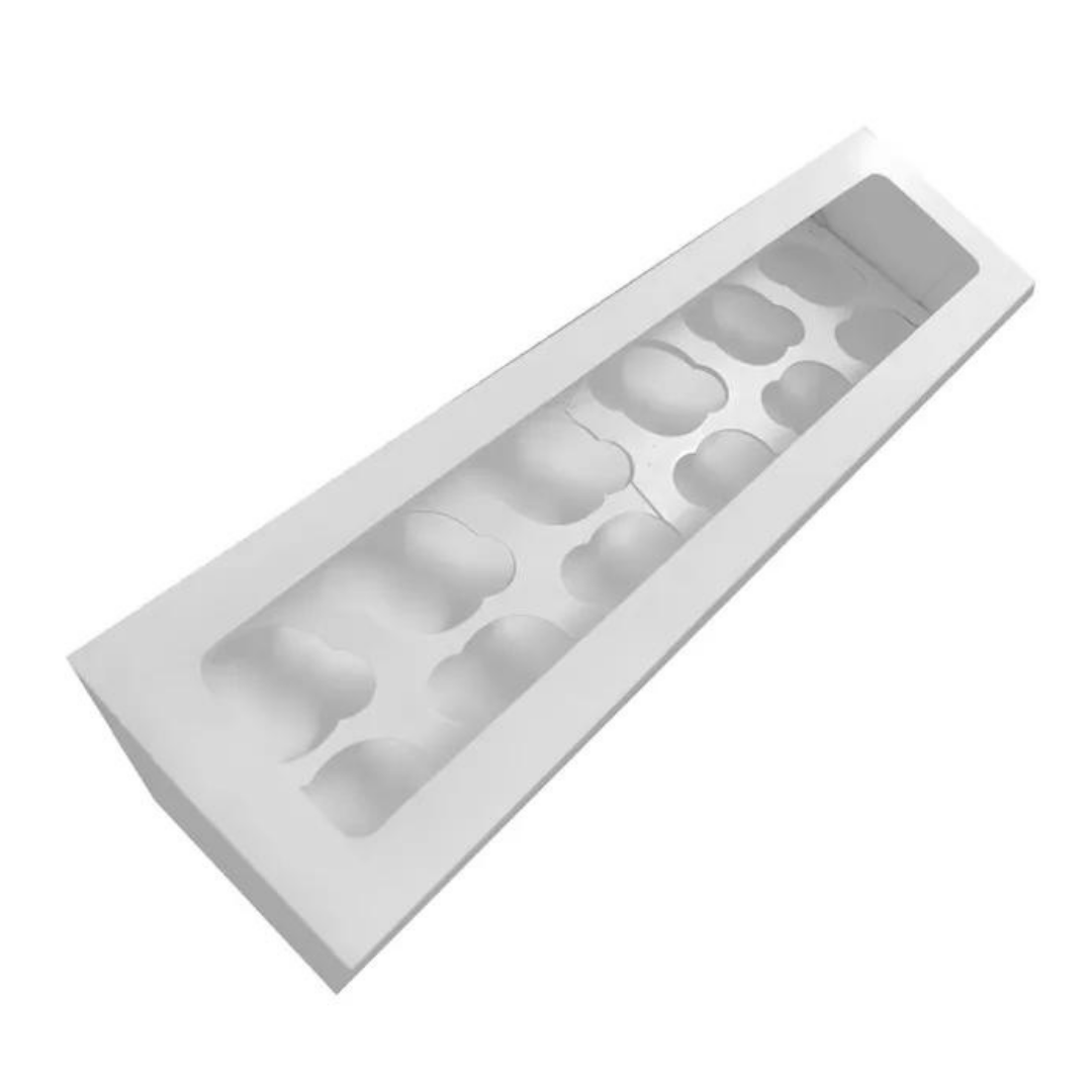 Premium 12 Hole Cupcake Box Long STD 4'' Tall High Quality