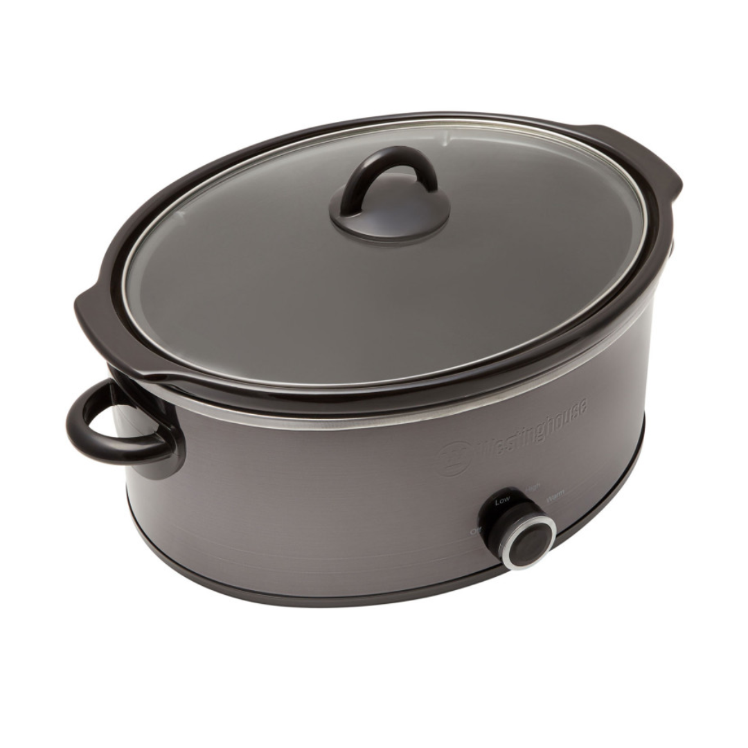 Westinghouse Slow Cooker 6.5L Black Stainless Steel