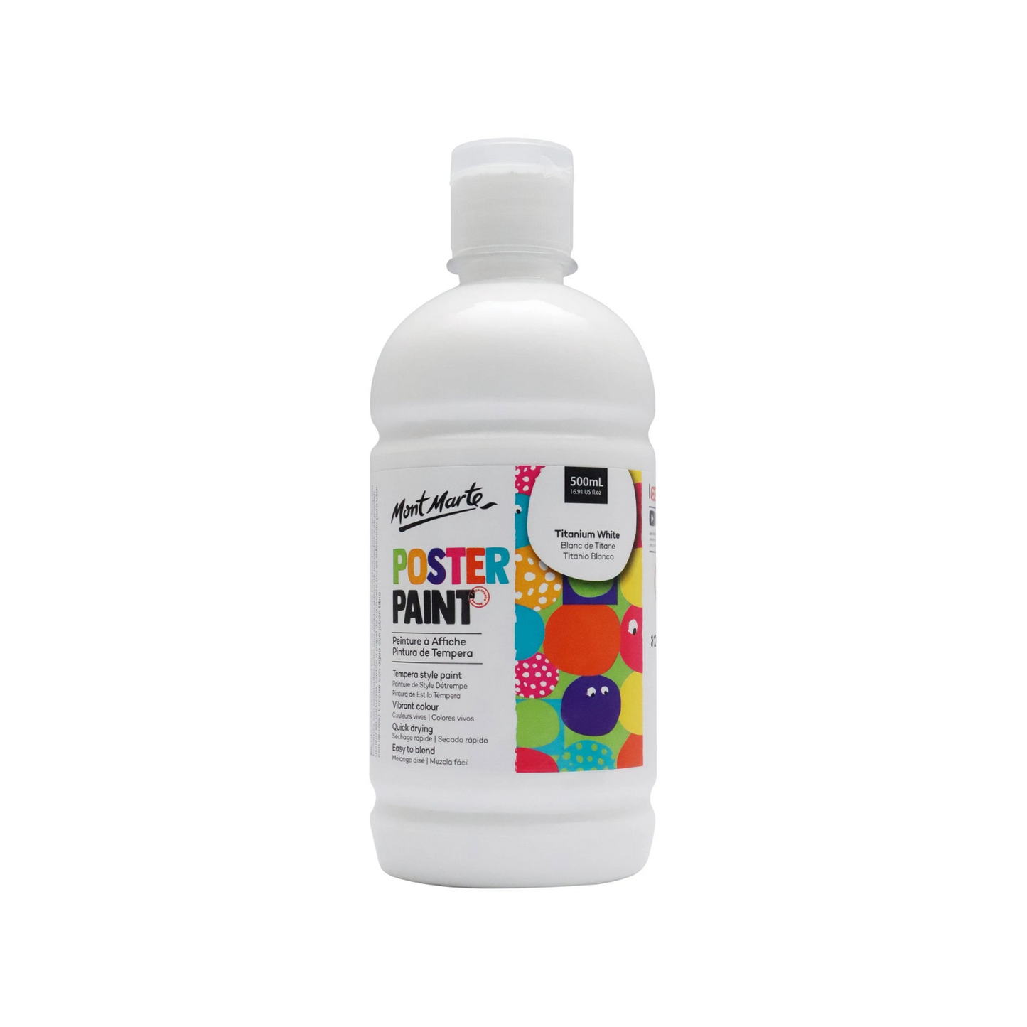 Mont Marte Kids - Poster Paint 500ml - Titanium White