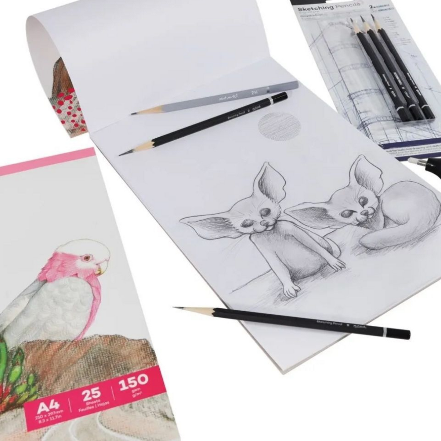 Mont Marte Sketch Pad White Paper A4 150gsm 25 Sheet