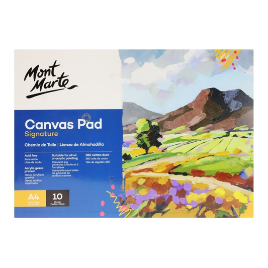 Mont Marte Canvas Pad A4 280gsm 10 Sheets