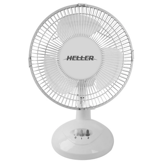 Heller 23cm Desk Fan - White