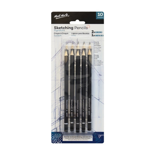 Mont Marte Graphite Pencils - Sketching 10pc