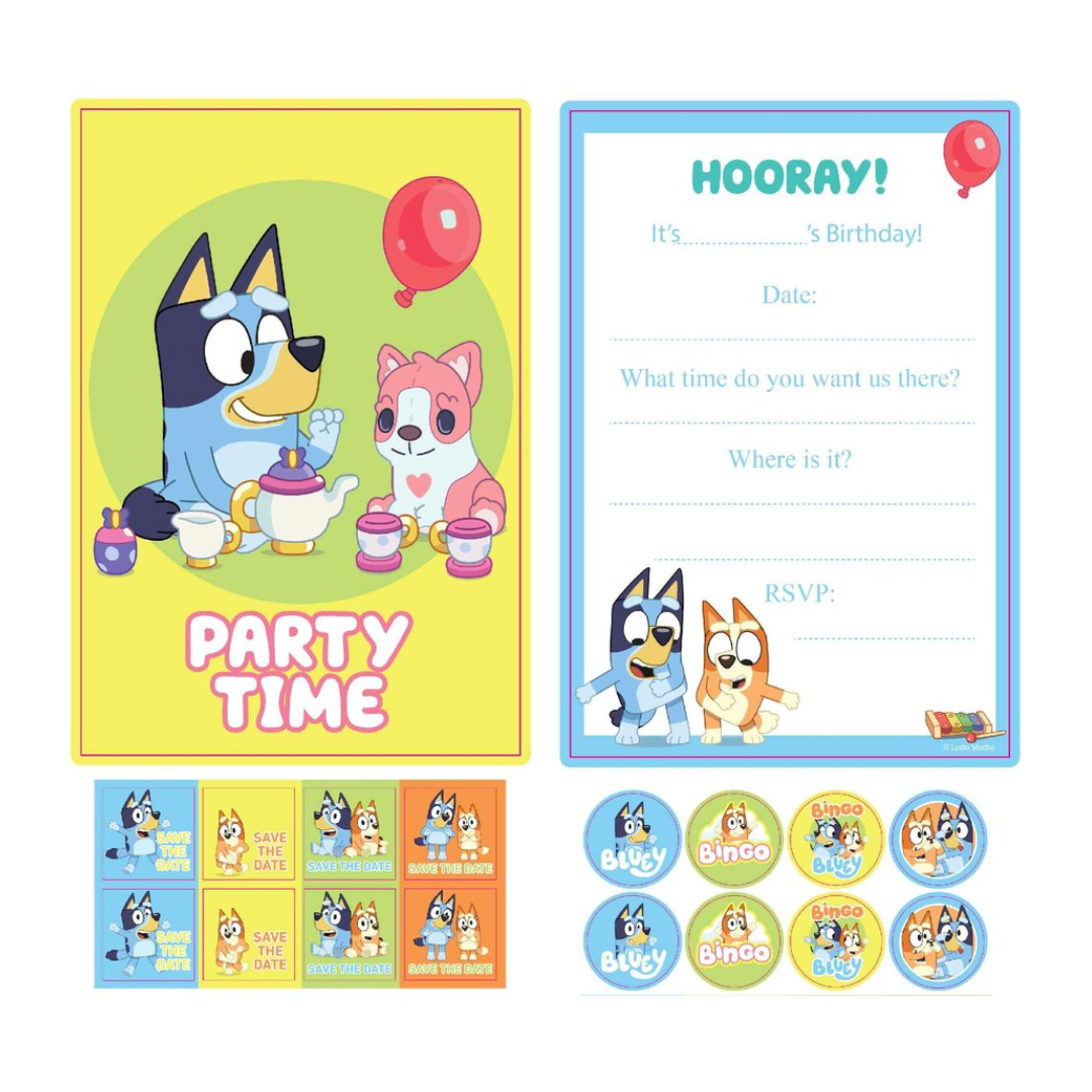 Bluey Postcard Invitations