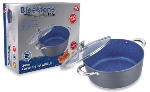 Bluestone Elite Aluminium Casserole With Lid 24cm