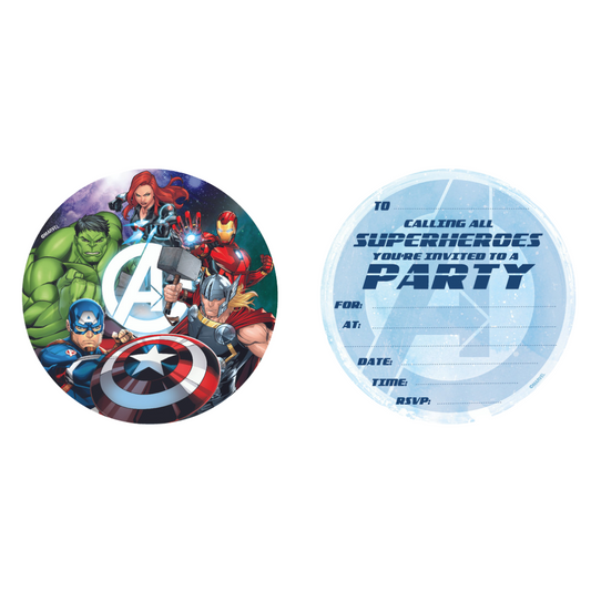 Marvel Avengers Party Invitations 8pk
