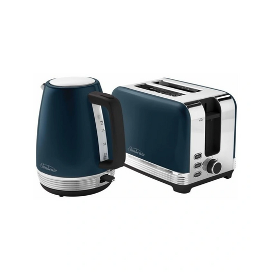 Sunbeam Chic Collection Breakfast Kettle and Toaster Pack - Dark Teal Polished
